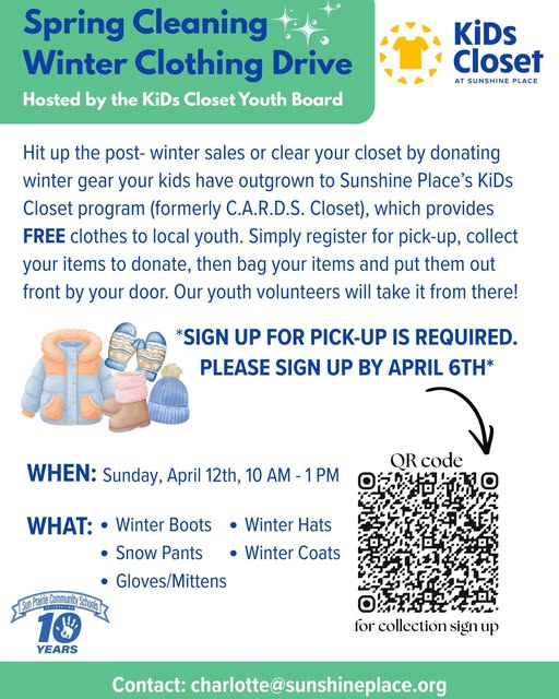 4/12: Spring Cleaning Winter Clothing Drive