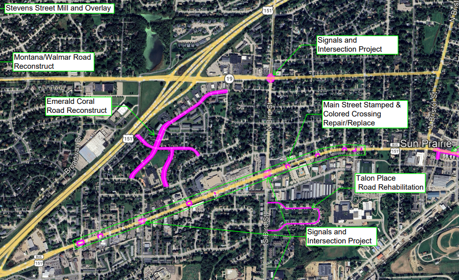 Sun Prairie Road Construction Map